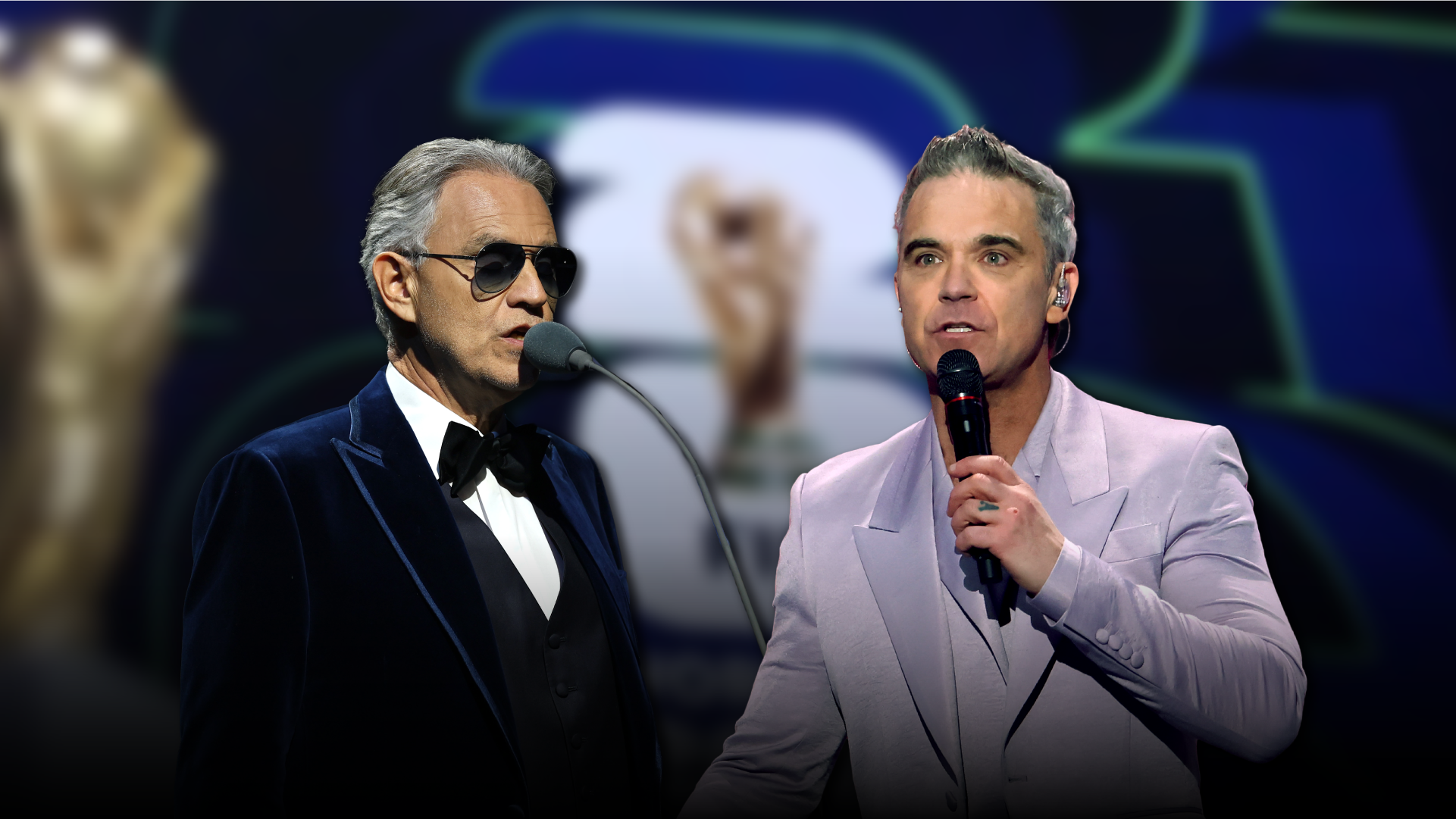 El sorteo del Mundial 2026 unió al fútbol con la música de Andrea Bocelli y Robbie Williams